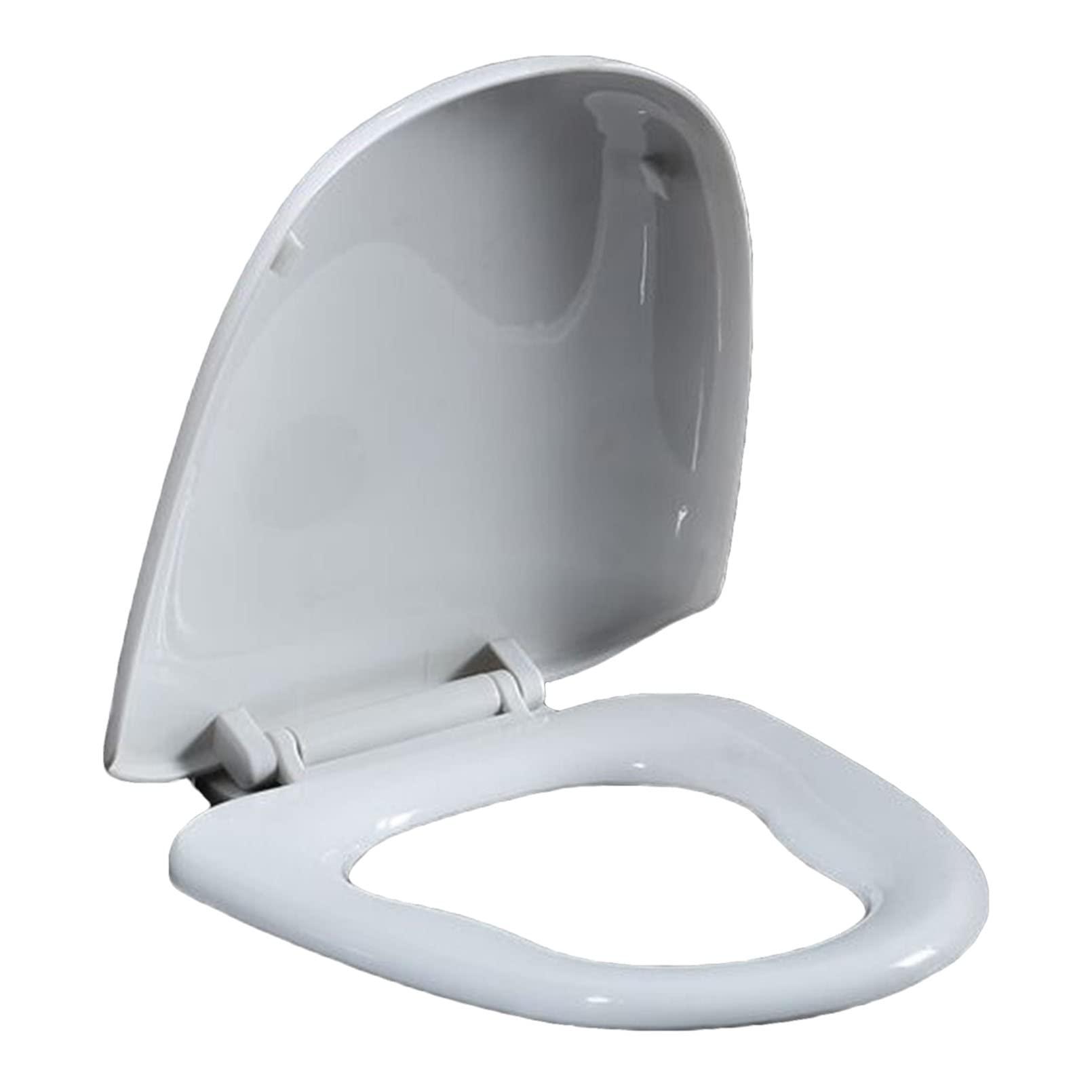 Asientos de WC Asiento de inodoro con cierre suave y topes antideslizantes, tapa de asiento de inodoro blanca de cierre silencioso con asiento cómodo de diseño ergonómico for una fácil instalación
