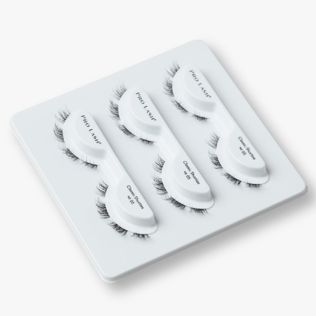 Pro Lash ProWear Professionally Styled Lash Clusters - Easiest to Apply Eyelash Cluster - 10 Day Eyelashes - Waterproof Lashes Clusters - 3 Sets - Classic Shorties No. 05 - Black
