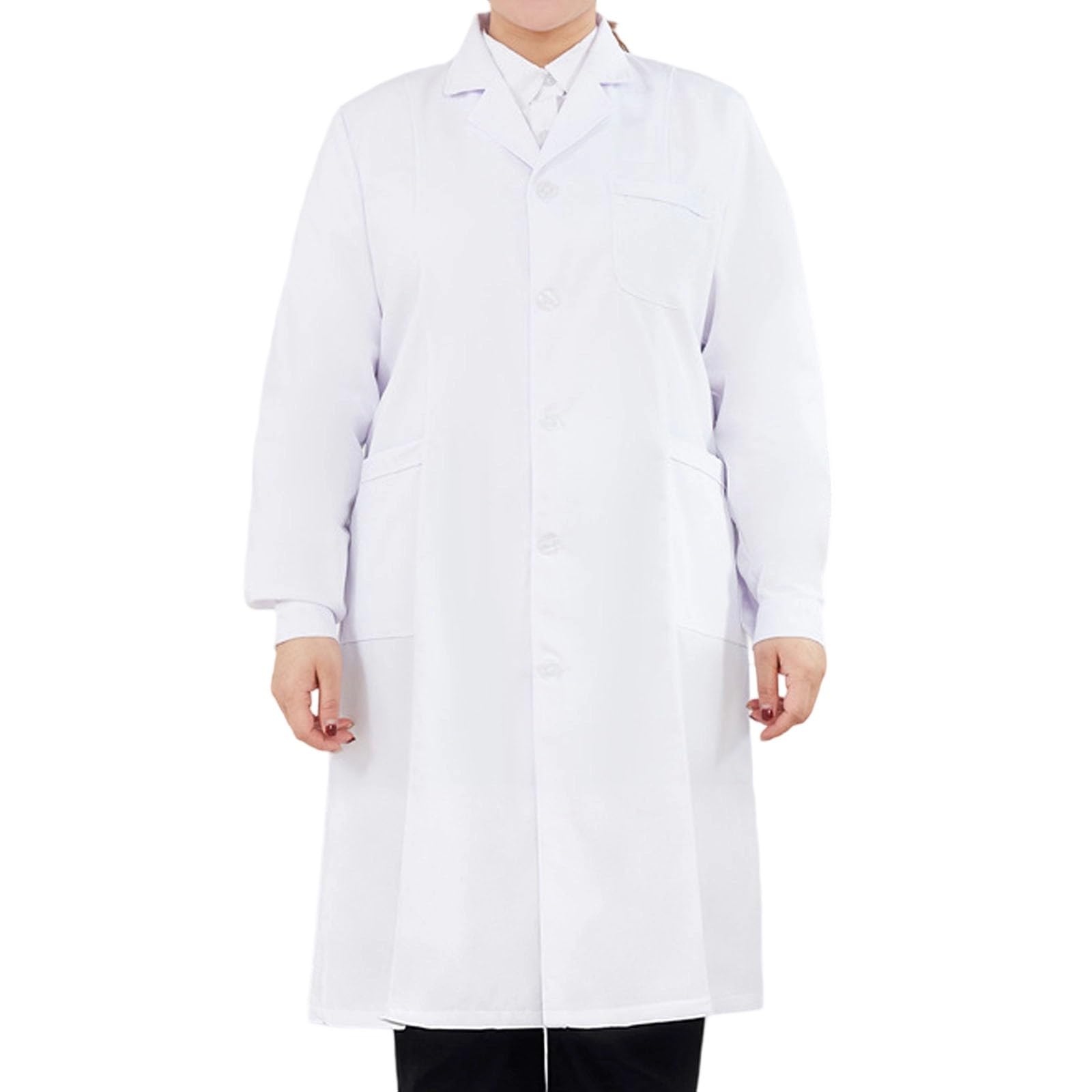 Generisch Blouse de laboratoire à manches longues blanche pour étudiant avec poche