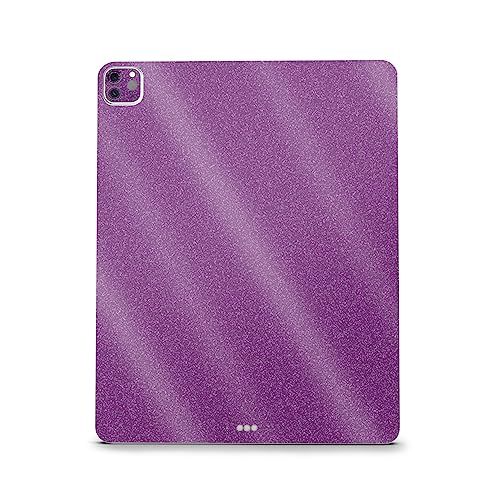 Image of MightySkins Carbon Fiber Skin Compatible with Apple iPad Pro 12.9 inch M2 6th Gen (2022) Full Wrap Kit - Solid Purple | Protective, Durable Textured Carbon Fiber Finish | Easy to Apply | Made in The USA