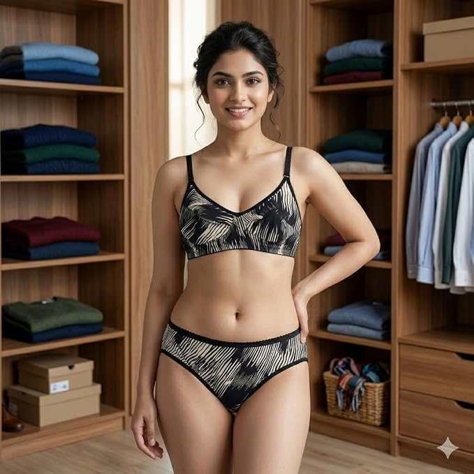 Image of Love Maker Bra Panty Set for Women | Beautiful Lingerie Set for Women for Honeymoon | Net Lace Lingerie Set | Panty Bra for Daily use | Sexy Look for Special Days Lingerie Sets.