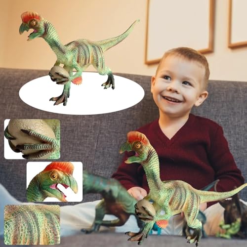 Image of SUPER TOY Realistic Oviraptor Dinosaur Toy for Kids 3-15 Years Big Size, Jumbo Dinosaur Action Figure 10 Inch Wildlife Educational Animal Toy for Boys Girls Realistic Detailed Dino Collection