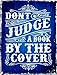 SMART BLONDE Dont Judge Book Cover Novelty Mini Metal Parking Sign PM-1425