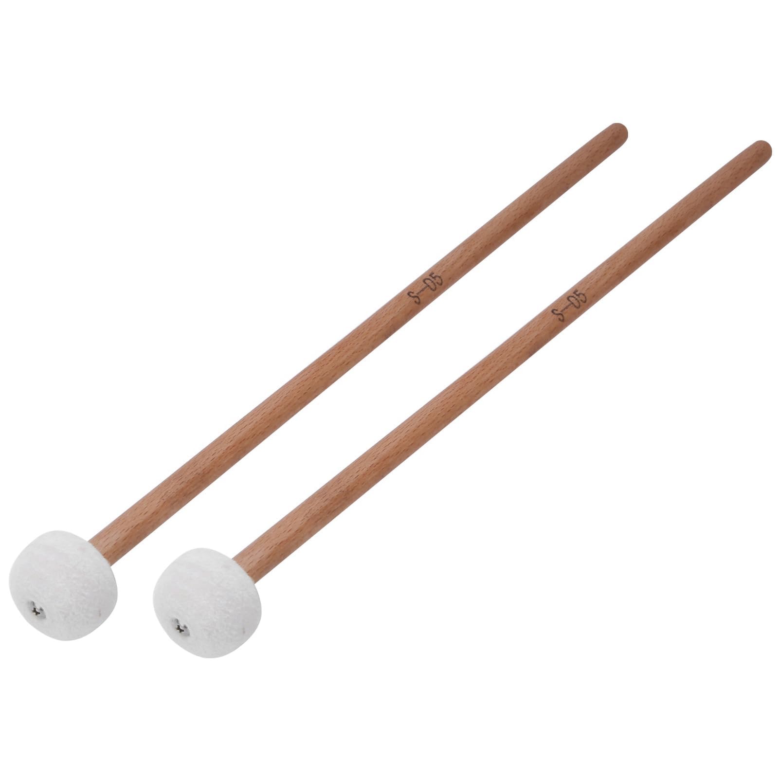 2 Pièces Maillet de Tambour Blanc Feutre Maillets de Timbale Maillets de Percussion pour Timbales Caisse Claire Accessoires D'instruments de Musique