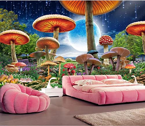 Fondo De Pantalla Personalizado 3D Mushroom Dreamscene Paisaje Pintura Fondo De Pantalla-450Cmx300Cm Cover