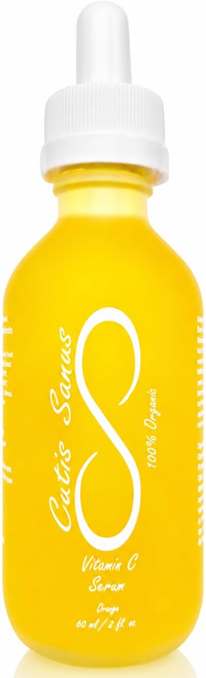 Vitamin C Serum for Face, Organic Face Oil, Brightening Anti Aging Serum for Dark Spots, Wrinkles and Fine Lines, Hydrating Natural Skin Care, Vegan Alcohol Free, 2 oz