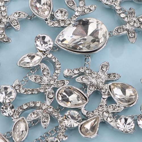 Denifery Rhinestones Finger Ring Bracelet Hand Chain Bracelets with Ring Slave Bracelets Boho Bangle Bracelets Wedding Hand Harness Hand Accessories for Women4