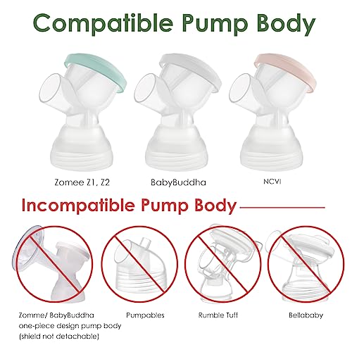 Image of Maymom Shield Converter Aka Pump Connector Bushing, Compatible with Zomee /BabyBuddha /NCVI Pump Connector; 4pc