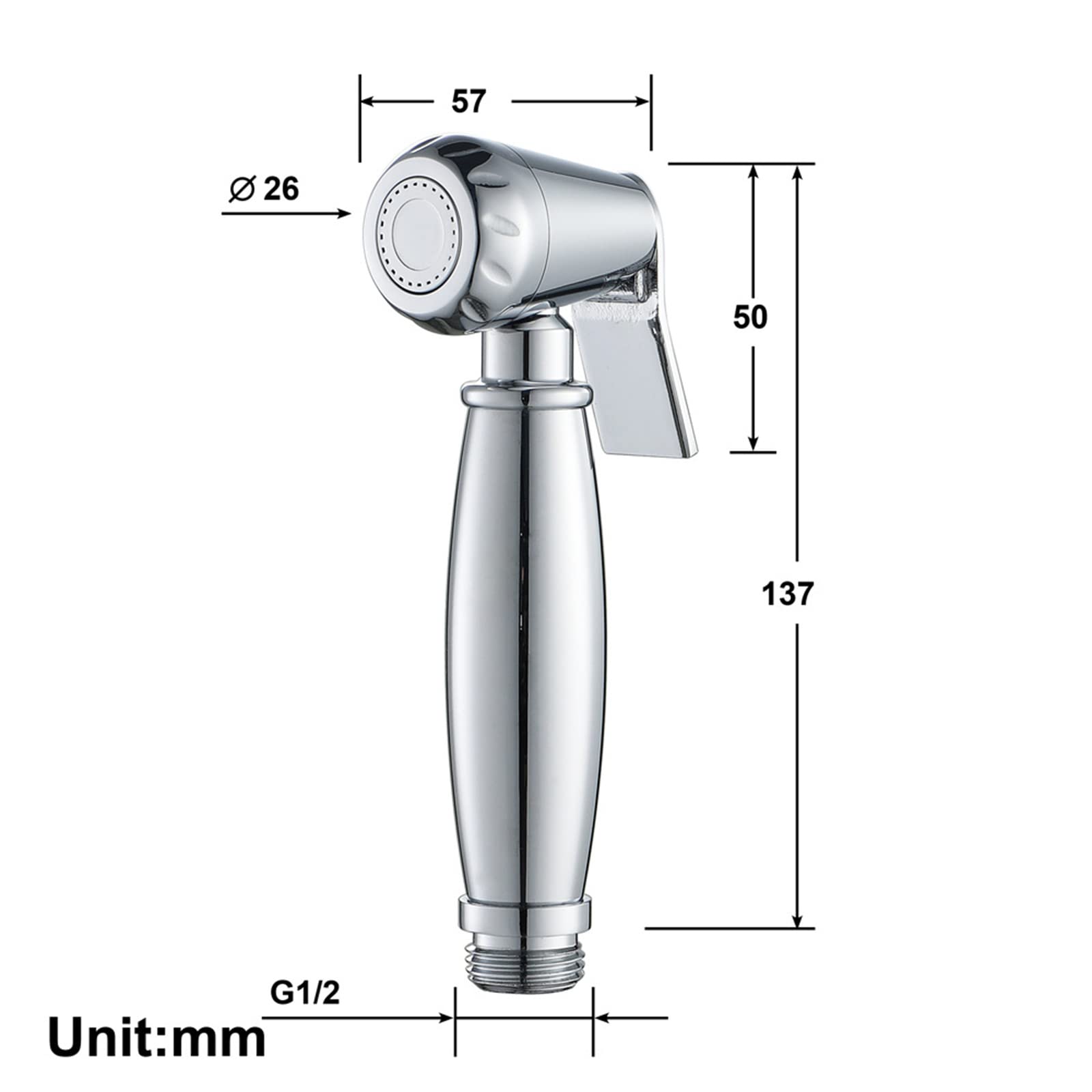Douchette WC, Laiton Douchette Toilette WC Multifonctionnel Bidet Toilette Haute Pression Pulvérisateurs de Bidet à Main Portable Kit Hygiene WC pour Hygiène Personnelle