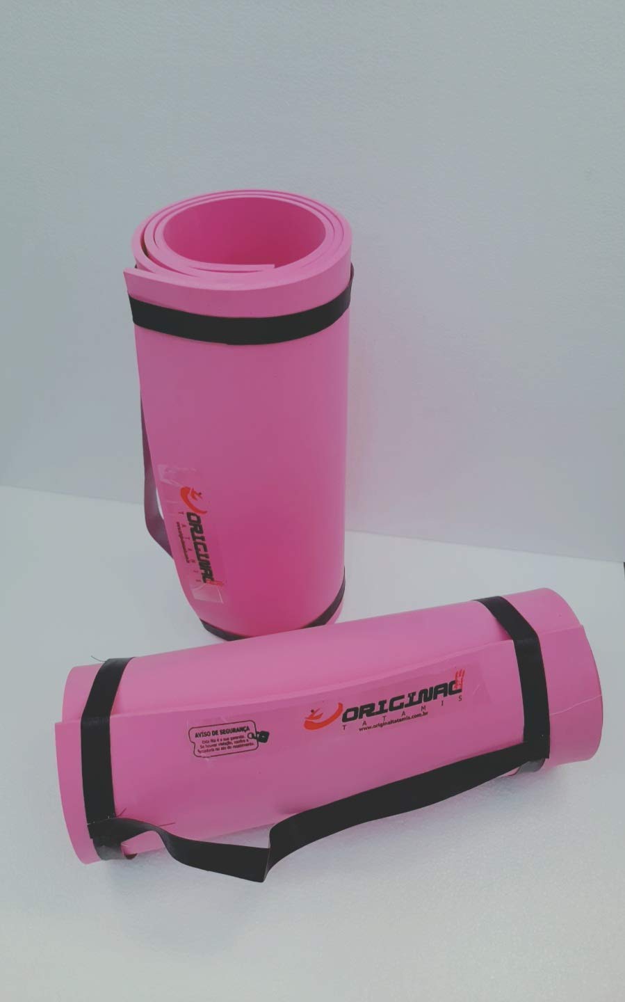 COLCHONETE EVA PARA YOGA E EXERCICIOS (170X50X8MM) ROSA - ACOMPANHA ALÇA
