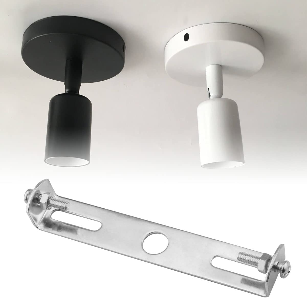 Staffa Di Montaggio Per Lampada Da 60 Mm - Piastra In Acciaio Per Soffitto, Kit Sospensione - Foto 10