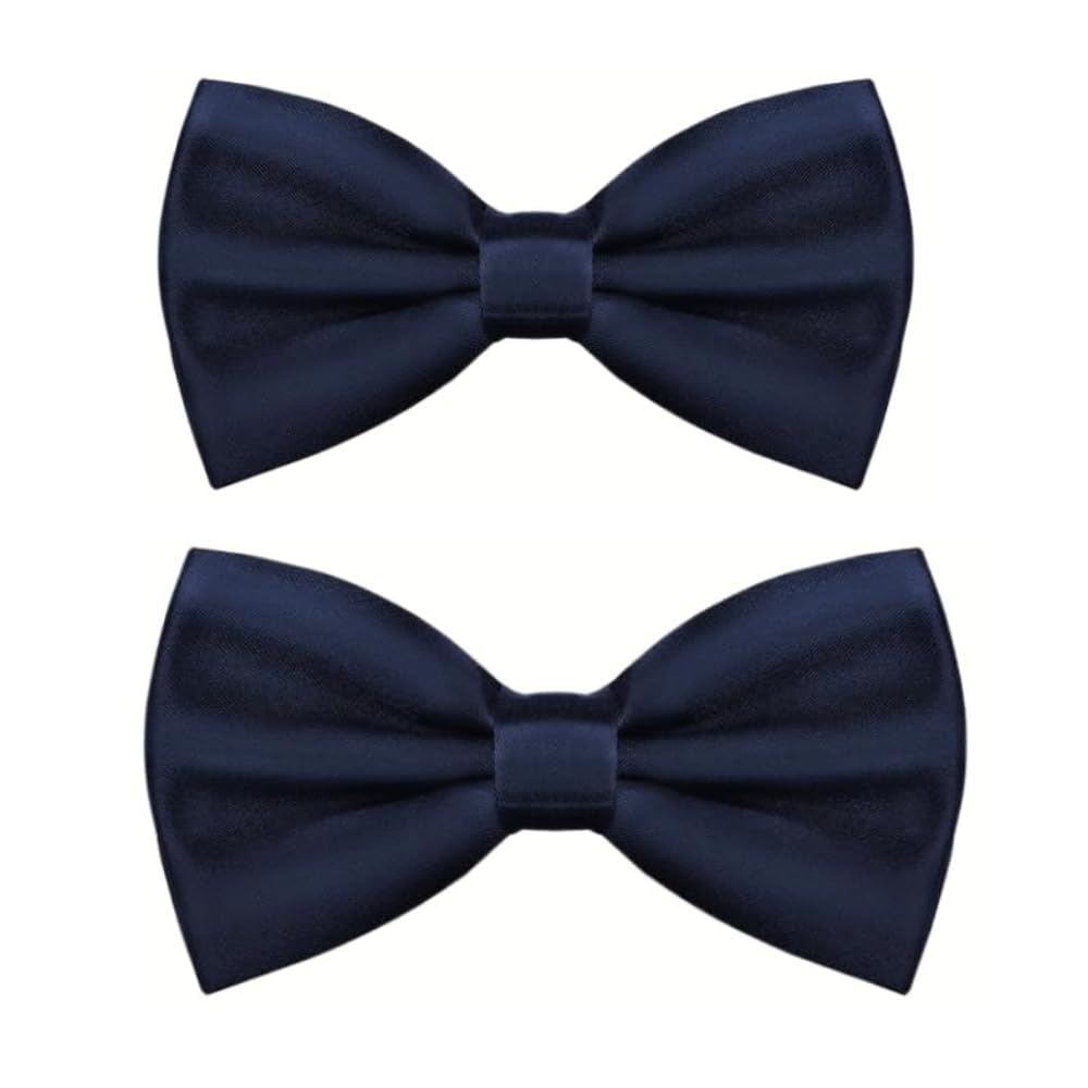 bureaucrat Satin Bow Tie Bowtie for Men (Navy)-picture-6