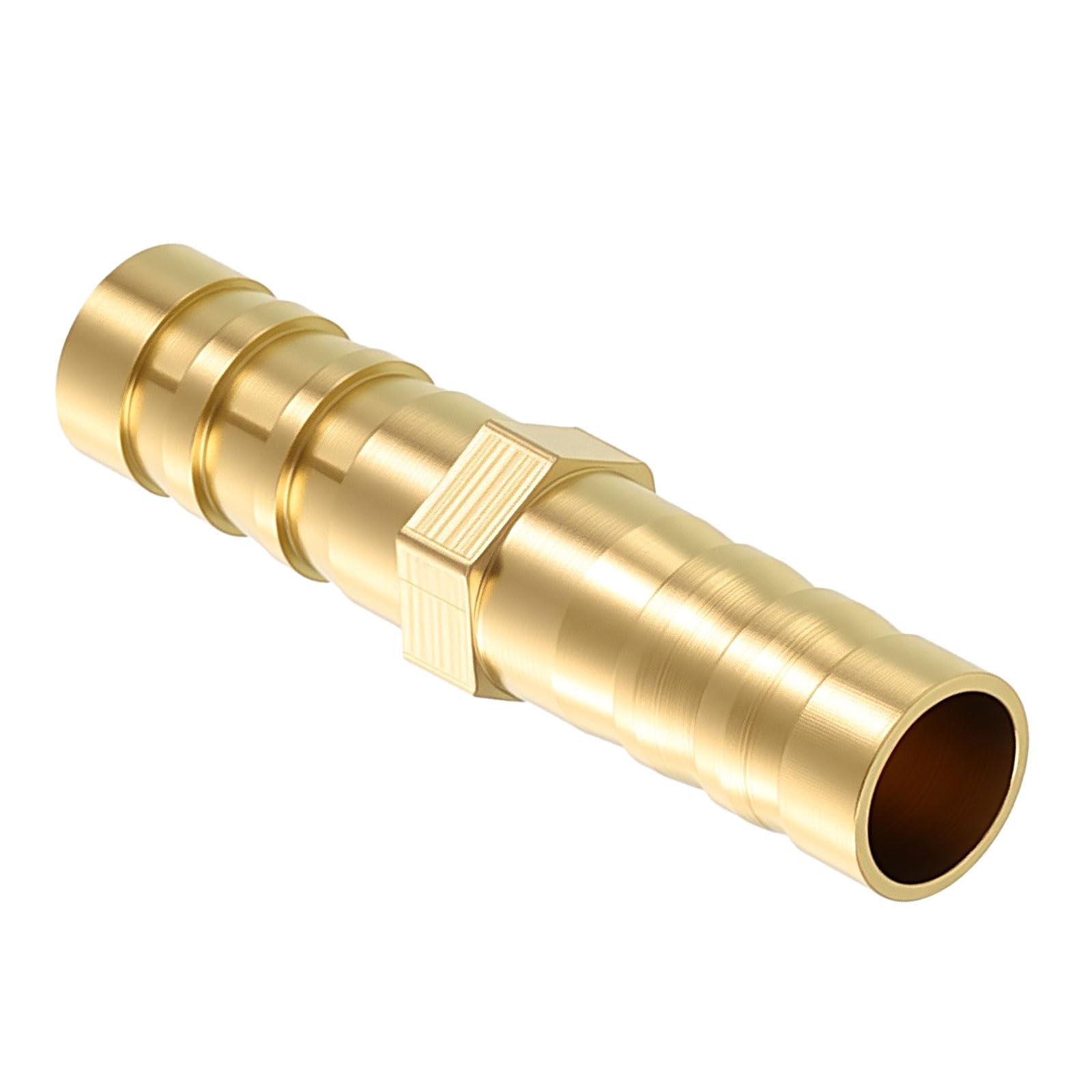 Kozelo Pack of 2 Brass Hose Barb Fittings Adapter Connector 8mm Hose Barb for Home Machines, Massage Bathtubs, Irrigation Systems, and Brewing Equipment — image 1