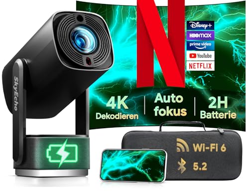 Proyector con batería 【 ± 270°...