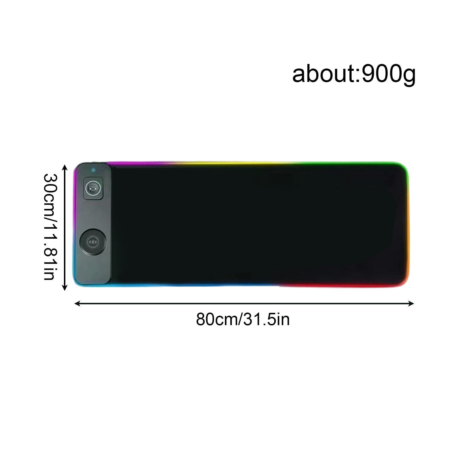 Tappetino Mouse LED Ricaricatore Wireless Impermeabile RGB 15W | 80x30 cm Mouse Pad Gaming Ricarica Rapida Magnetica Antiscivolo Per PC Gaming Smartphone Laptop Scrivania Sala Giochi