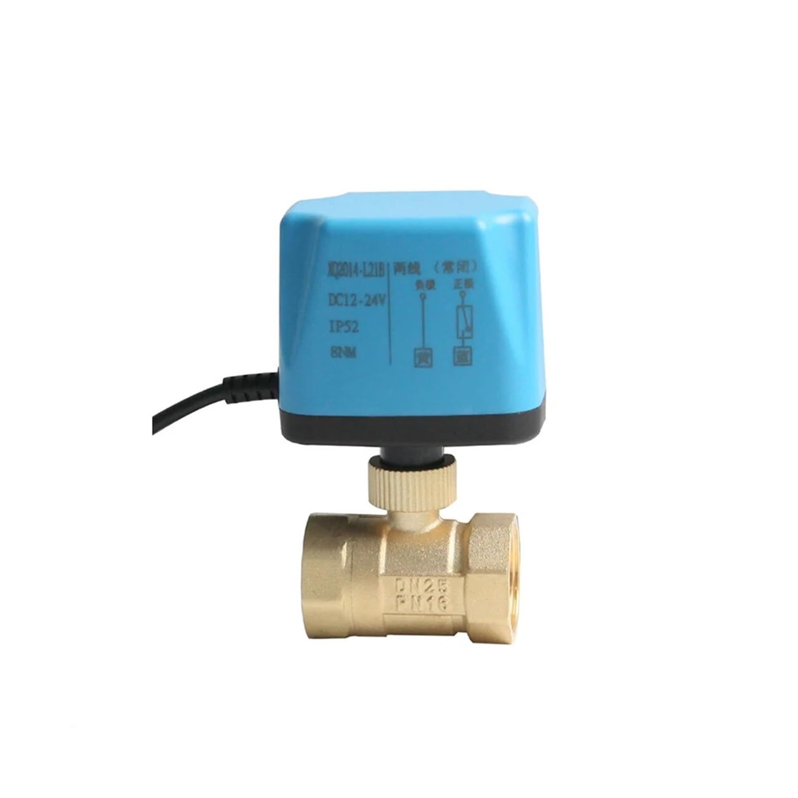Normalnie zamknięty zmotoryzowany zawór kulowy 1/2" 3/4" 1" 2" 220 V 12V 24V elektryczny mosiądz 2 przewody Wymień zawór elektromagnetyczny (220 V - closed)