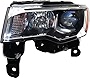 Evan-Fischer Headlight Compatible with JEEP GRAND CHEROKEE 2017-2019 LH Driver Side Assembly Halogen Chrome Trim Standard Type
