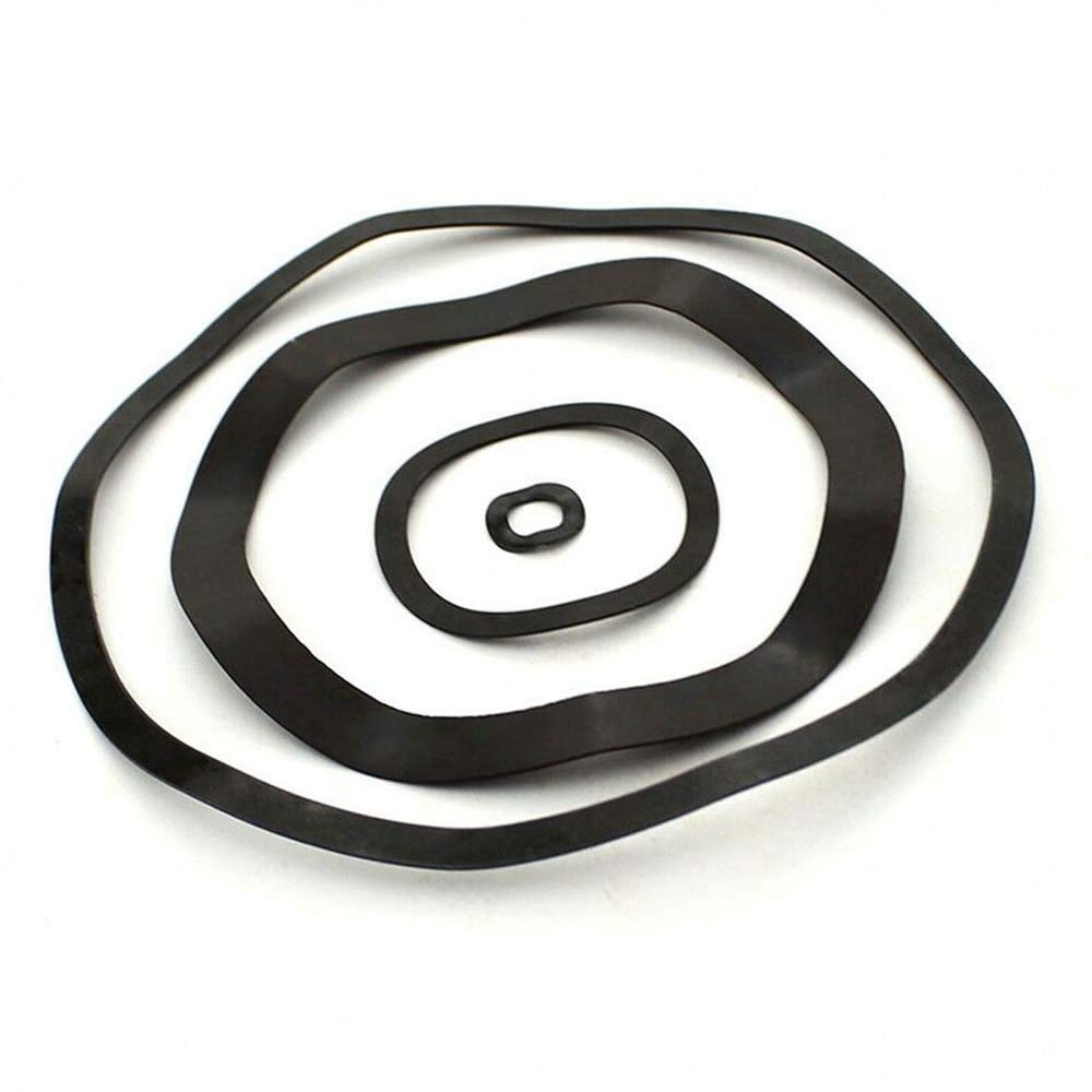 21x27x0.3mm -15PCS Carbon Steel Curved Washers Wave/Wavey/Crinkle Washers Type Gasket Black (21x27x0.3mm -15PCS)