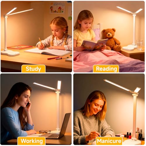 Ddlisu Desk Lamps for Home Office, LED Dorm Lamp, White by Ddlisu - Used condition - Image 8
