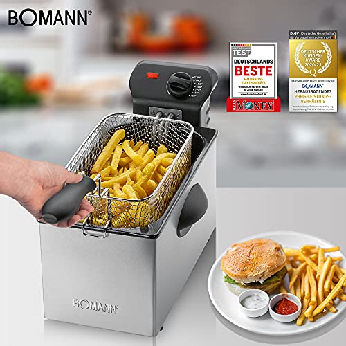 Bomann® Fritteuse mit 3L Kapazität | Friteuse mit Fett | Friteuse Öl mit Kaltzonentechnik & Abtropfvorrichtung | Fritteusen mit stufenlos regelbarerem Thermostat | 2000W | Gastro Friteuse FR 2264 CB – Bild 6