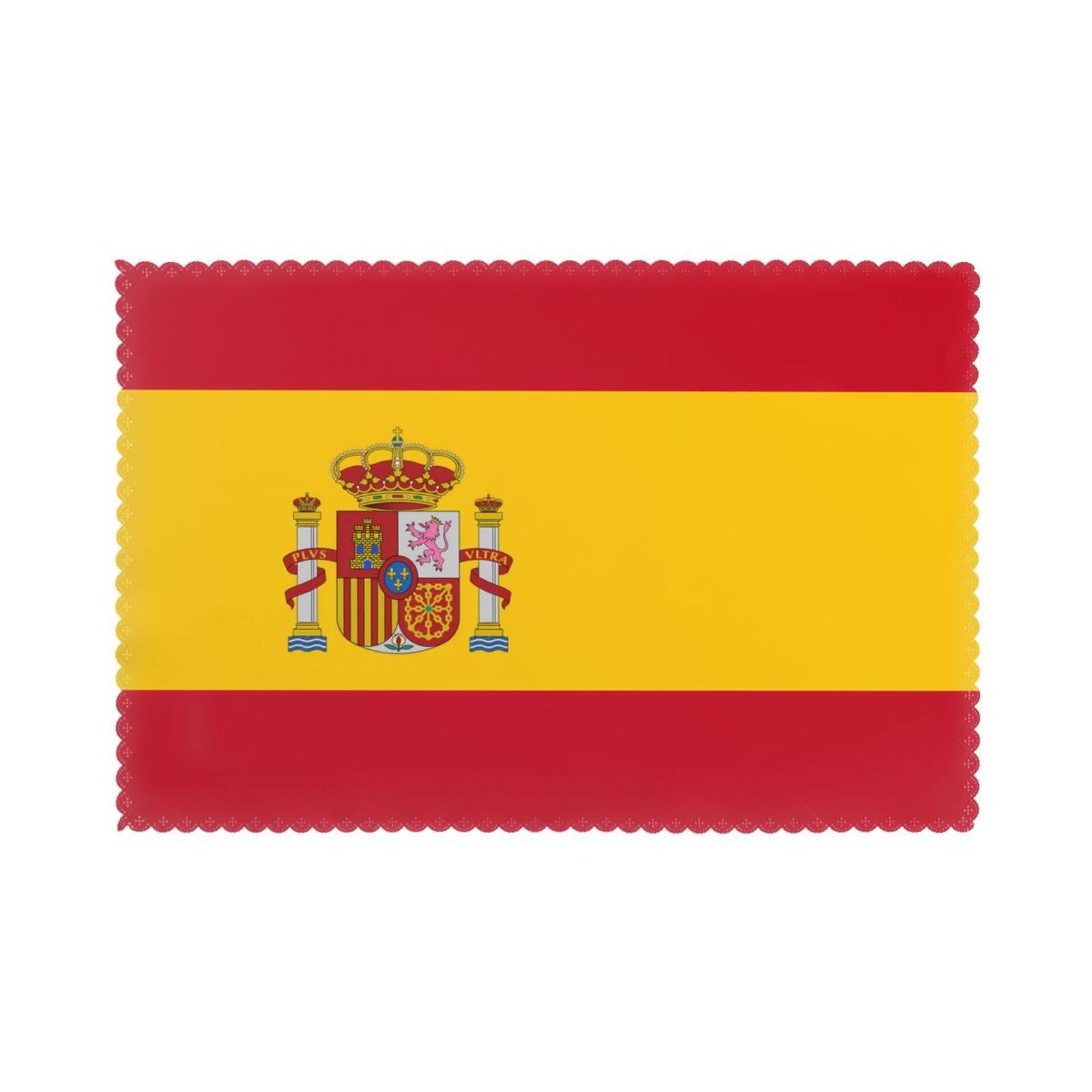 WHJSHOP Spanish flag Prints Placemats Set of 6 12x18in – Transform Your Table into a Cozy Haven for Memorable Meals