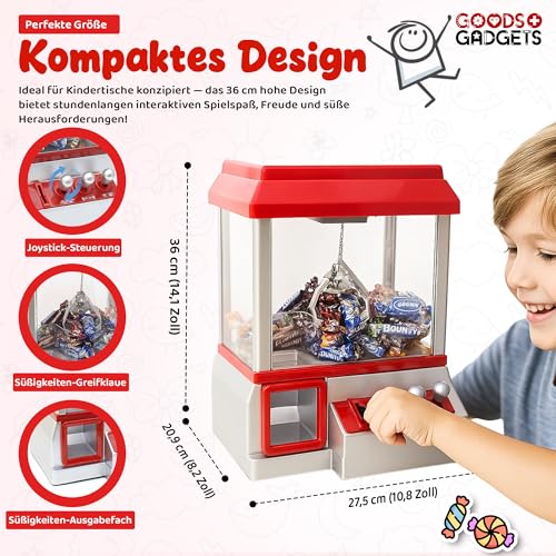 Candy Grabber Süßigkeitenautomat Süßigkeiten Greifautomat Greifer Spielautomat rot