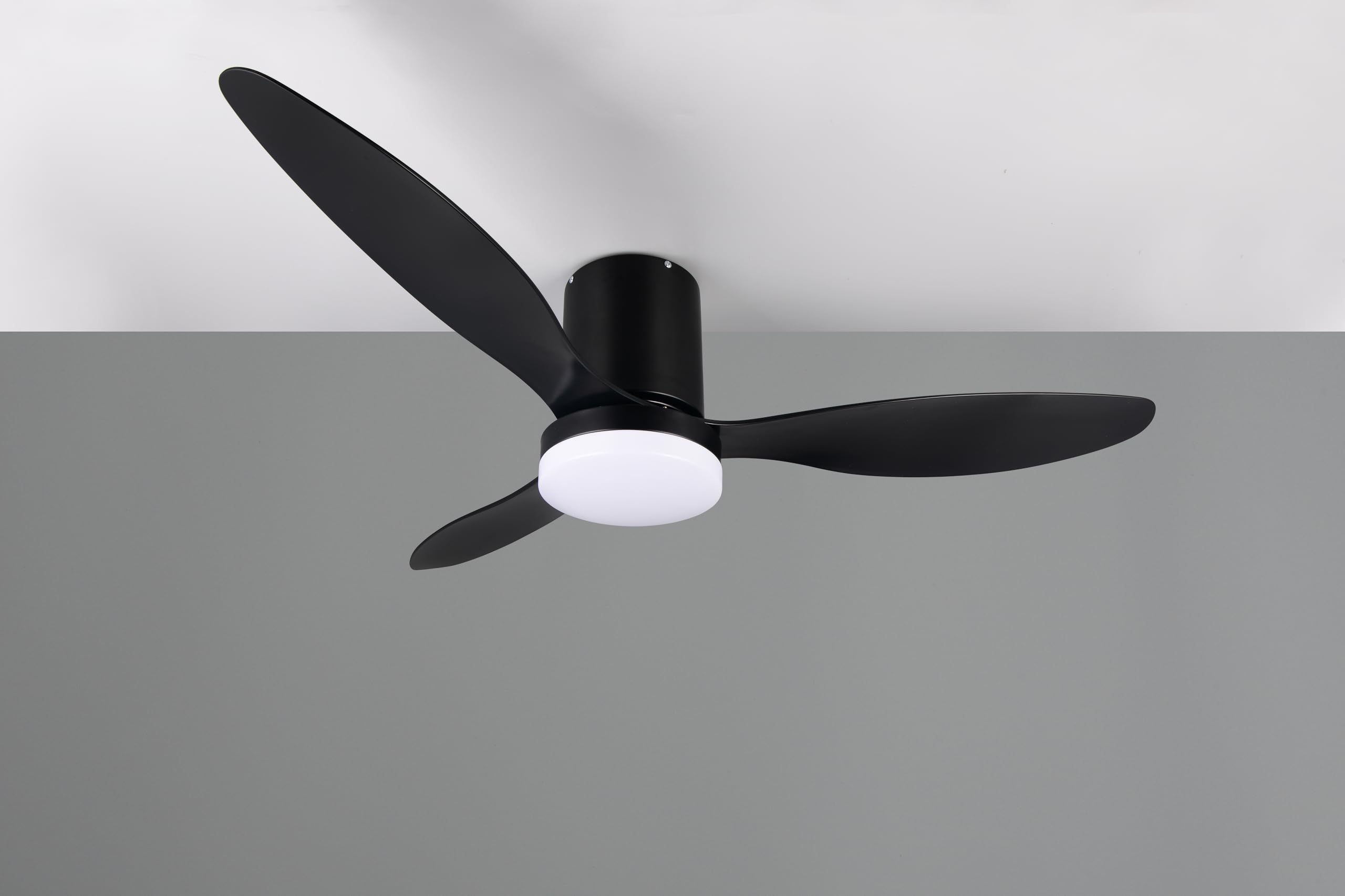 Reality Leuchten wentylator sufitowy LED z oświetleniem Göteborg R64202132, tworzywo sztuczne, czarny matowy, 6 prędkości, tryb letni i zimowy, pilot zdalnego sterowania, ściemniacz, timer, światło