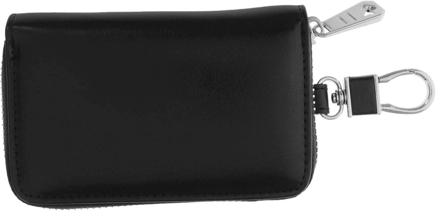 BESTYASH Key Case Wallet with Zipper Cowhide Key Fob Pouch for Car Keys & Credit Cards Multi Functional Key Holder for Men & Women Upgraded Design