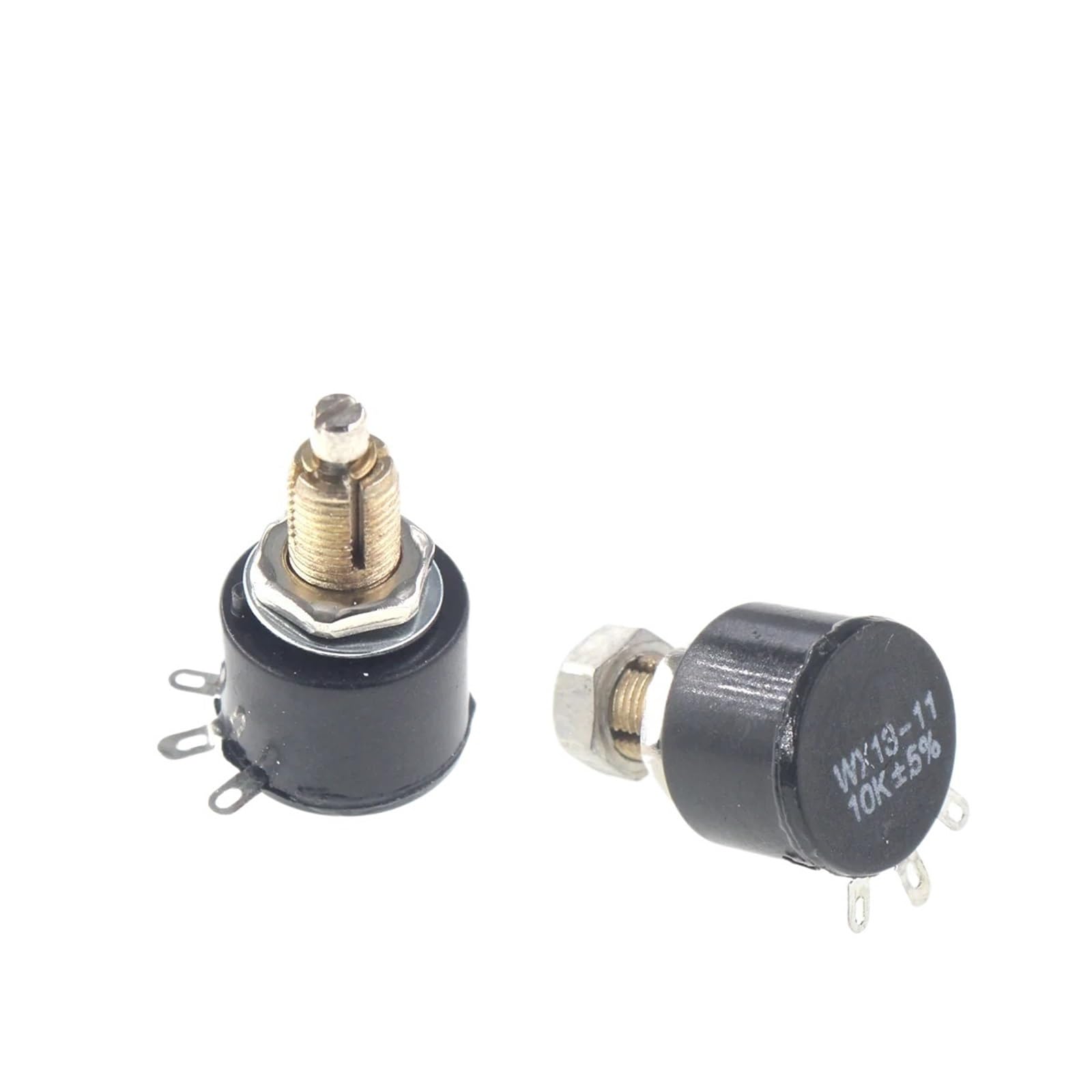 Lot de 5 potentiomètres monotour WX13-11 100 VCC 1 W. Potentiomètre monotour WX1-4B avec verrouillage 1 K, 2 K, 4 K, 7 K, 10 K.(10K Ohm)