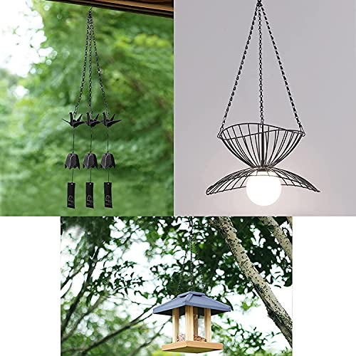 Tim Tim Agro 24 inch Long Hanging Chains for Plants Flower Pot Basket Chains 3 Point Replacement Chain Hangers for Lanterns, Bird Feeders, Planters and Other Ornaments (Pack of 3)