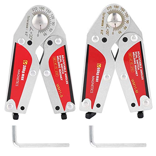 Soporte magnético de soldadura, posicionador de soldadura con doble interruptor ajustable con soporte magnético accesorio de herramienta de mano (15 ° -210 °,35 ° -180 °) (WM11-M) Cover