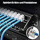 Cable Matters Rackmount oder Wandmontage 1U 24 Port Keystone PatchPanel mit Kabelmanagement und Stützleiste (Blank PatchPanel 19 zoll für Keystone Jacks/Keystone Panel)