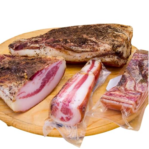 Guanciale di Maiale Stagionato, Artigianale | Stagionato, 100% Carne Italiana | Disponibile in Tranci Sottovuoto (300 gr) circa