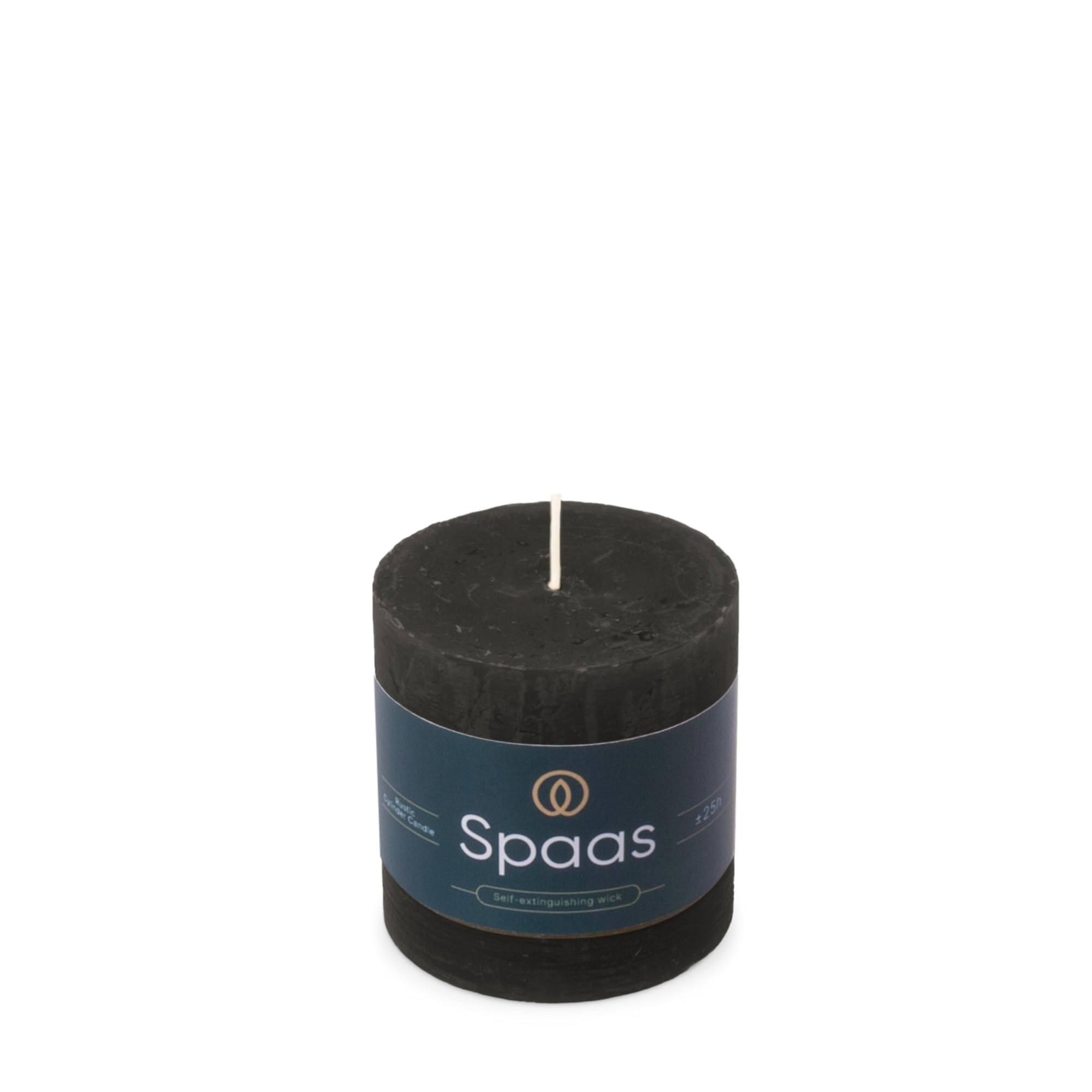 Spaas Rustikale Stumpenkerze 70/70 mm 25St. - schwarz