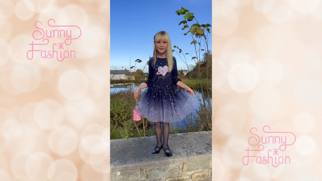 Sunny Fashion Robe Fille Manches Longues Tutu Jupe Nœud Papillon 6-12 Ans - Rose Lapin Pâques