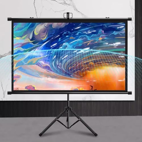 Pantalla de proyección con trípode 72" 16:9 portátil miniatura 4