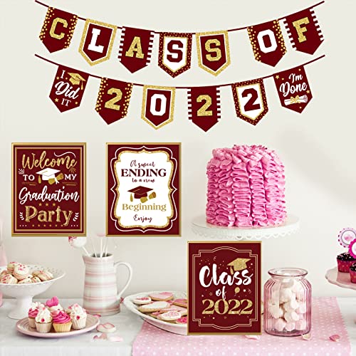 Party Greeting Graduation Party Decoration Set Congrats Grad Banner Class Of 2022 Sign Party Supplies Centerpieces Decorations For High School Party thumb #6
