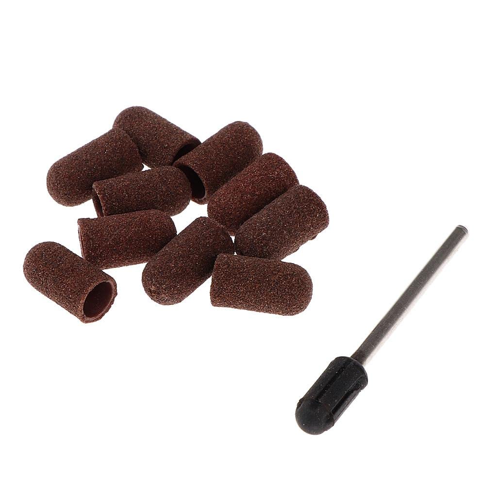 MERIGLARE Maniche a Cappuccio Da 10 Pezzi per Lucidatura Delle Unghie E Repellente per Cuticole - 5 x 11 mm