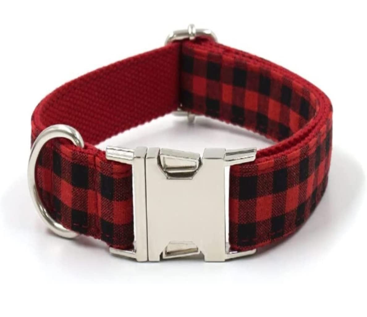 Correa Perro Correr Collar De Perro Clásico Negro Rojo Tartán Estampado Personalizado Duradero Suave Y Cómodo Bowtie Regalo para Mascotas Antideslizantes Reforzada(49-55cm)