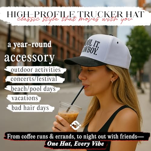 Image of Funky Junque Vintage Canvas Snapback Hat - Adjustable 2 Tone Cap for Men Women - Put It On My, Cowboy, Girl Dad, Funny