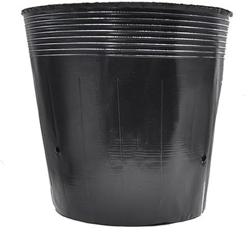 Macetas de plástico negro para plantas de vivero, macetas duraderas y reutilizables, macetas de inicio de semillas gruesas y resistentes, soporte