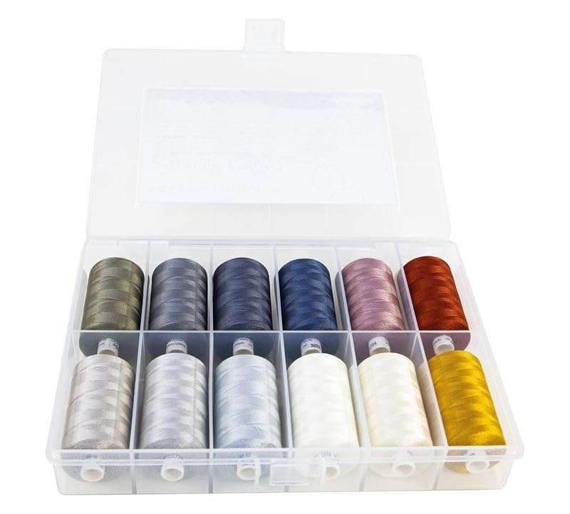 Mettler SILK-FINISH COTTON 40-12 Spulen a1000m - Baumwollgarn Quilt-Box Passion