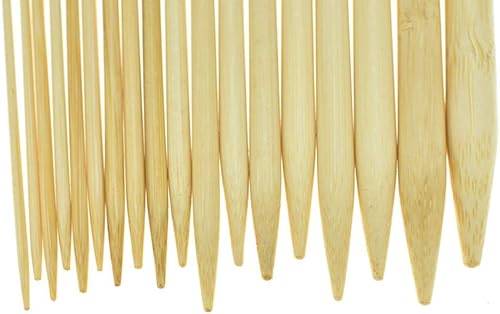 Miniatura 10 de Artibetter - Agujas de tejer de bambú con punta única carbonizada para manualidades creativas para principiantes, 13.8 in, Bambú, Picture 1, talla 1