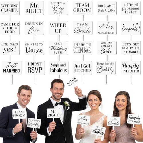 Beeveer 24 Designs Wedding Party Decorations Photo Booth Props Double