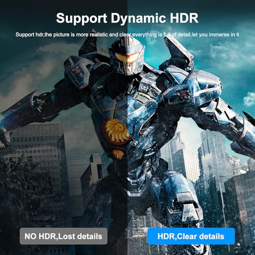 jojobnj 16K Cable DisplayPort 7M, 2.1 DP to DP Cable Support 16K@60Hz,8K@120Hz,4K@240Hz, HBR3 32.4Gbps, HDR, G-Sync & FreeSync Display Cable 2.0 Lead for Laptop Gaming Monitor PC TV - imagen 4