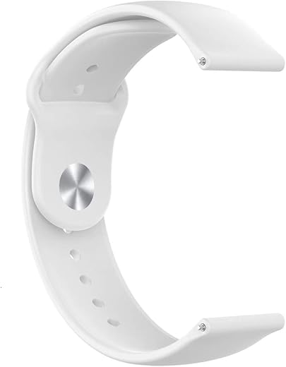 Techking TODAY DEAL WITH 17 YEARS WARRANTY White Silicone Sport Band for Smartwatches – Durable, Comfortable, Water-Resist...
