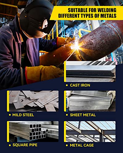 Riland Mig Welder Welding Machine: Flux Core Welder Gasless Welding Machines Wire Feed Welders Igbt Electric Portable Mig Welder 110V 120V With 2Lb Flux Core Welding Wire Beginners Welder Kit #TOP4