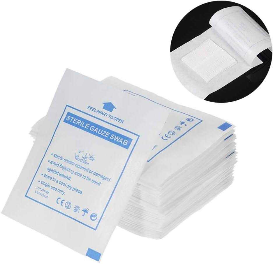 30pcs 5x5 Disposable Gauze Swabs Bleeding Stop Sterile Gauzes Absorbent Cotton Gauzes Pads Individual Package Wound Care Dressing Supplies - Image 4