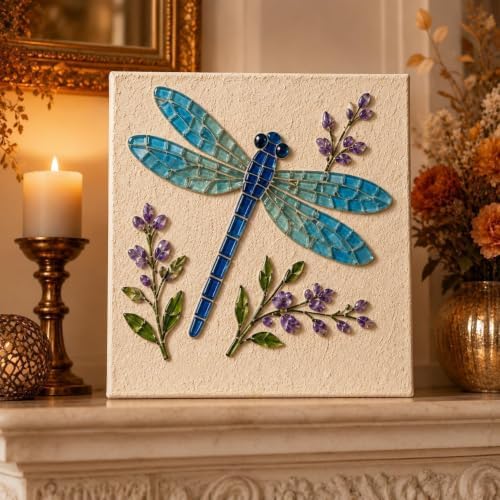 DIY Mosaic Bead Craft Kits,Floral Watering Can Mosaic Bead with Butterfly (Dragonfly)