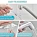 CIRCA AIR Bedside Shower - 2.5 GL Silver Portable Water Shower Bag For Hair Washing In Bed. Use With Inflatable Hair Washing Basin, Shampoo Basin, Bathtub For Elderly